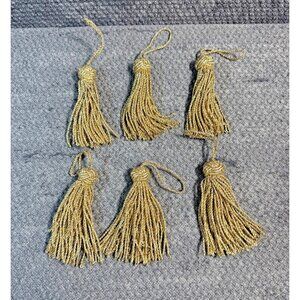 Gold 5" Chainette Tassels Set of 6